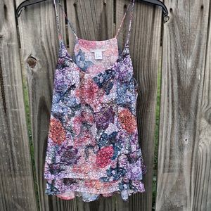 Multicolor flowy tank top